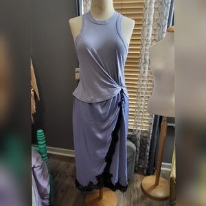 Anthropologie Mockable Tank Top Midi Slip Dress
